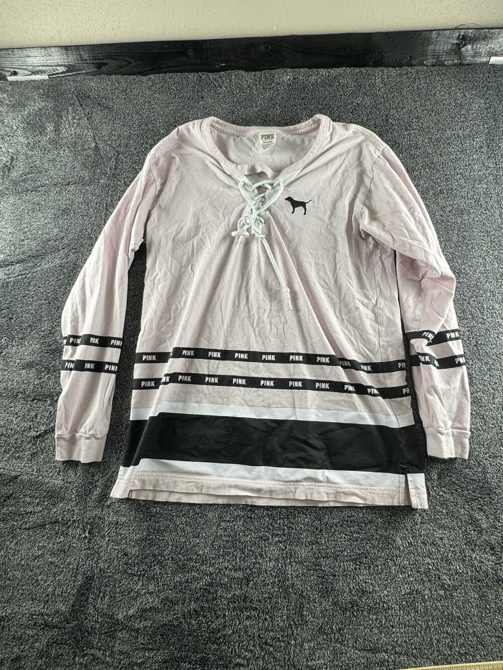 Women’s Victoria Secret By Pink Long Sleeve Pink Top Small